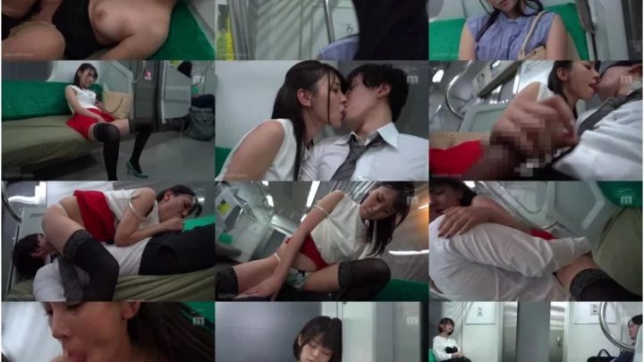 Screenshot 1 from [PFES-001] 深夜2人きりの終電車両 ほろ酔いOLにパンチラ盗撮がバレていた！しかし見せつけ誘惑してくるので勃起チ○ポ出してみたらハメれた 如月夏希 春野はる 月乃ルナ