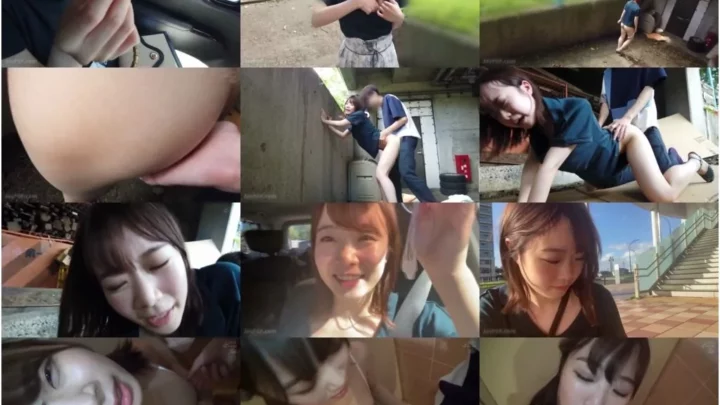 Screenshot 1 from [SUN-032] 避妊具精飲 精子入りコンドームを野外で飲み干すインテリ美大生 ハメ撮り 巨尻POV