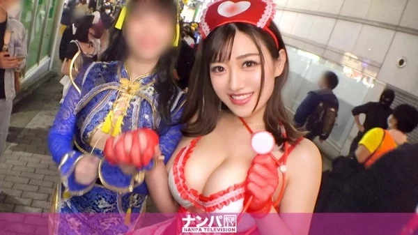 Play video: [200GANA-2613] 渋谷ハロウィン2021 二人組コスプレ美女ナンパ Hカップ爆乳ナースが甘えん坊でヤリたがり おっぱいを振り乱しイキまくるハッピーハロウィン