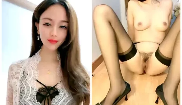 170cmの9頭身美女 大波浪ヘアと黒ストッキングが映える超近ショットライブ配信