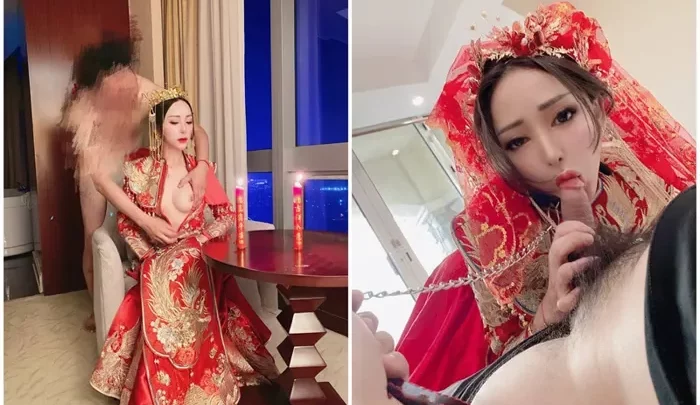 巨尻の小悪魔ルンルンがウェディングドレス姿で新婚の夜を必死にこなす。後ろからの激しい挿入プレイで完全制覇されるまで