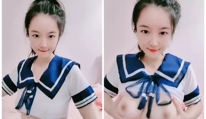 スタイル抜群の美人若妻が制服を着て魅了！身体を触ると甘美なシチュエーションで乳首を刺激する