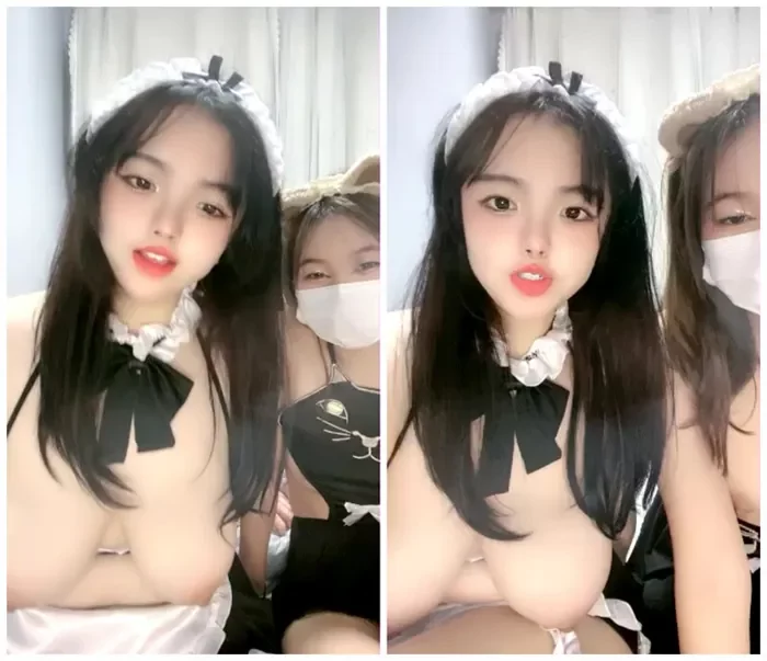 【アジアの美女】双子お姉さんが重ねながら座っておしゃべりライブ配信！