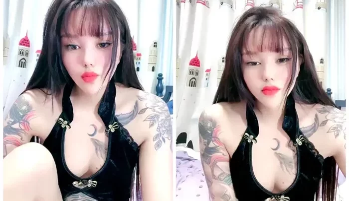 168cmの黒い制服に身を包んだ長い脚のアジア系美女が魅了の技を披露