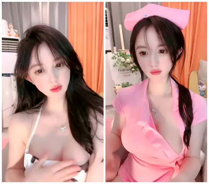 超絶美女！本日の配信はナース役。衣を脱ぎ、巨乳美脚が飛び出す！膣を開かせ、指で弄び、おもちゃペニスが交じり混じる激しいライブ配信