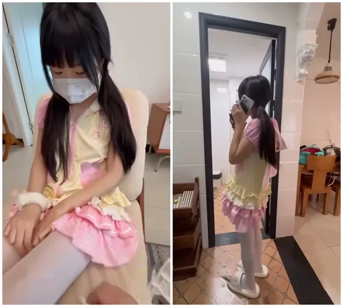 可愛らしい00年代後半の少女 家主が修理配管を手伝いながらおちゃめに絡んでくる