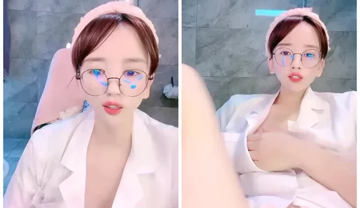 小看護師の誘惑！美女がおっぱいを揉みながら露顔自撮り、淫声に心震えるフェチ向けライブ配信[4K]