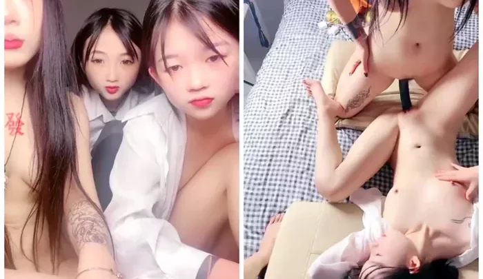 3人の00年代後期の可愛い妹ちゃん！超かわいい美臀と恥ずかしい場所が織り成す、豆腐を磨く双頭竜の交わりで幸福感溢れるお相手ライフ♪