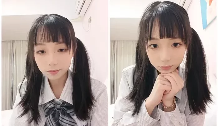 制服の可愛いお姫様が挑発的な姿を見せるライブ配信