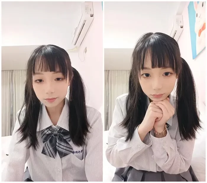 制服の可愛いお姫様が挑発的な姿を見せるライブ配信