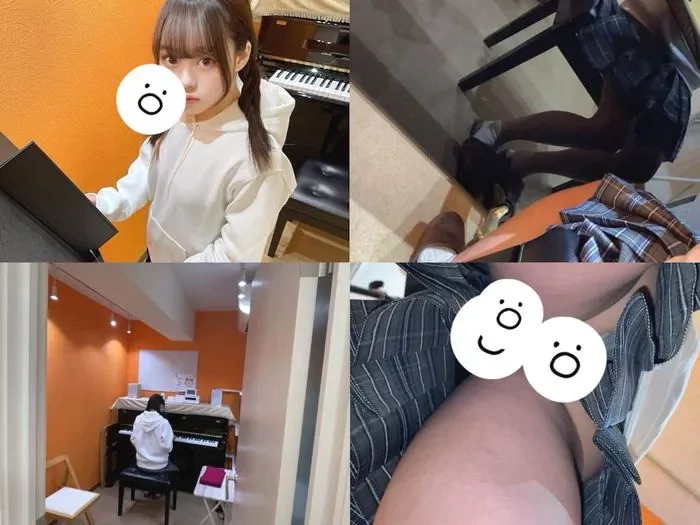 現役JKゆうな ピアノ教室で生パンティ