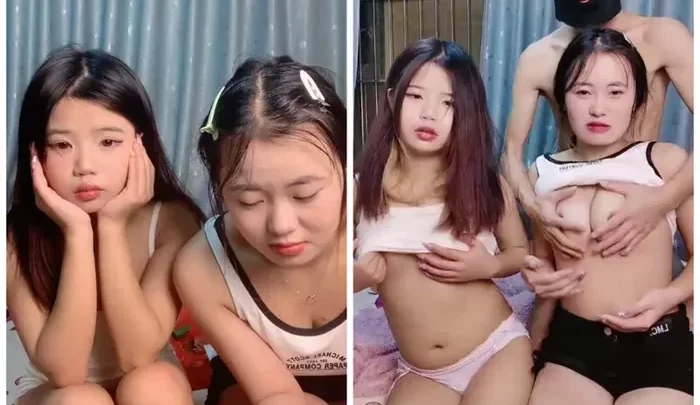00年代生まれの若女、ダブルで登場する甘い名シーン！二人とも可愛い＆魅力的、クライアントに夢中になって激しく接触する。