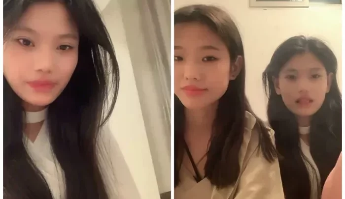 16歳未満の純粋で可愛らしい学生妹【まなざかちあや】お姫様たちが一緒に下世話系ライブ配信で収入を得る、おっぱいを触る男性陣による実況プレイ