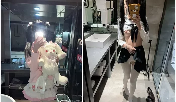 おしでいの彼女 Webカメラ初めて多くの人の前でトイレに行く すごく恥ずかしい でもパパに抱っこしてもらえば安心だよね