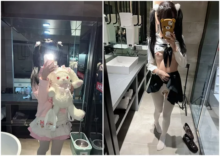 おしでいの彼女 Webカメラ初めて多くの人の前でトイレに行く すごく恥ずかしい でもパパに抱っこしてもらえば安心だよね