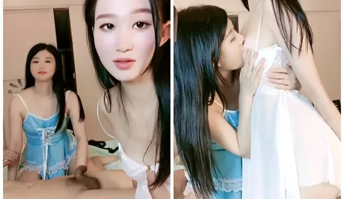 高嶺の花美女双子！幸せな兄が二人とも大喜びで舌接し、騎乗位で激しく交わります