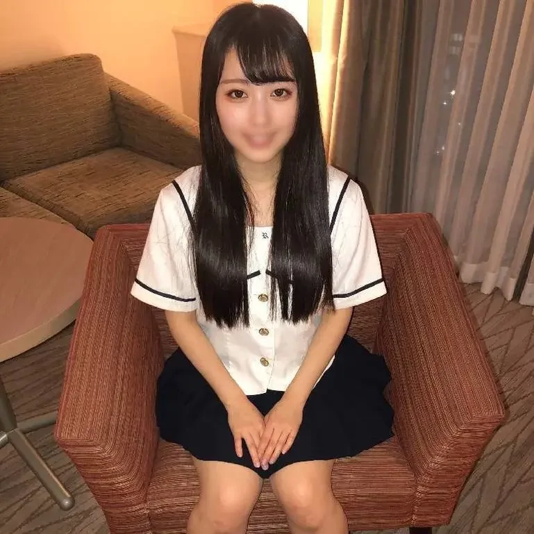 純18身長149清楚で無垢！黒髪ロング！あふすくホテル呼び出して2発も種付けしちゃいました